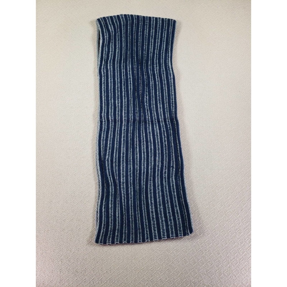 Marc New York Scarf Mens One Size‎ Blue Knit Striped Neck Warmer Rectangular